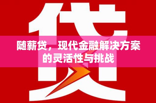 博湖随薪贷，现代金融解决方案的灵活性与挑战