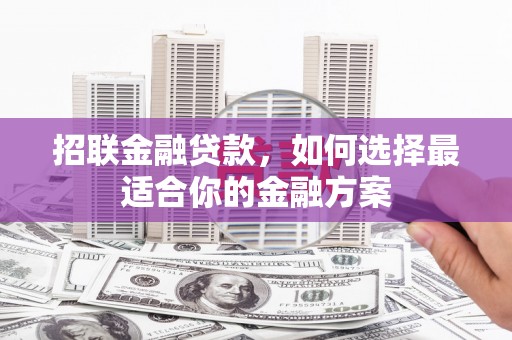 博湖招联金融贷款，如何选择最适合你的金融方案
