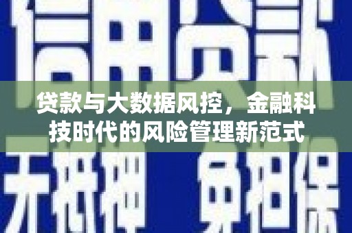 博湖贷款与大数据风控，金融科技时代的风险管理新范式