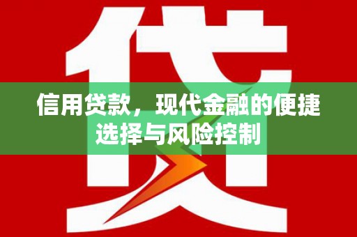 博湖信用贷款，现代金融的便捷选择与风险控制