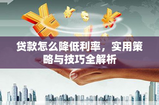 博湖贷款怎么降低利率，实用策略与技巧全解析