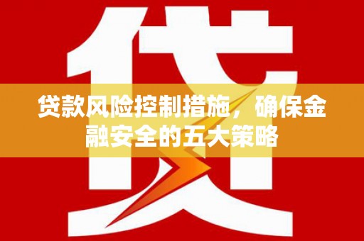博湖贷款风险控制措施，确保金融安全的五大策略